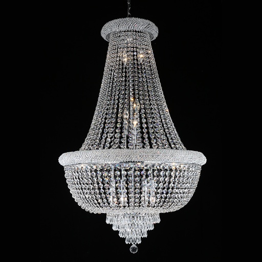 Kronleuchter 15 Lichter Transparent Ø 60x100 cm E14/max 15x40W