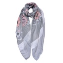 Schal Damen Muster Grau 85x180 cm