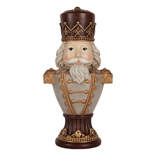 Christmas Decoration Nutcracker Brown Grey 16x10x30 cm