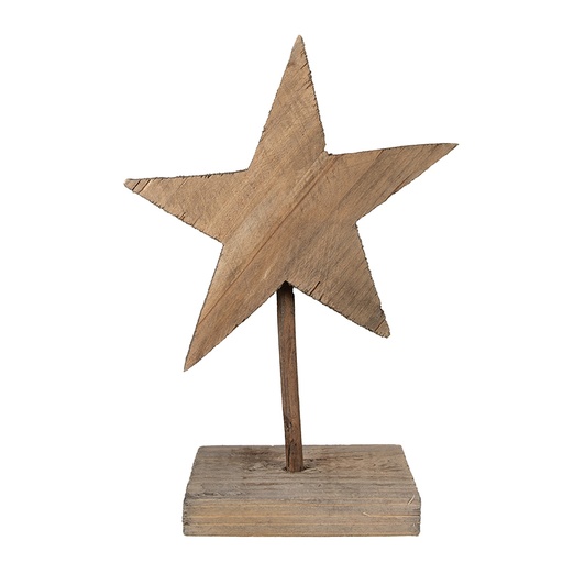 Christmas Decoration Star Brown 15x8x21 cm