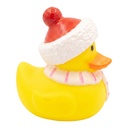 Décoration canard de bain Jaune Rouge  6x6x6 cm