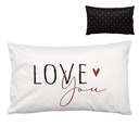 Housse de coussin Blanc Noir 30x50 cm