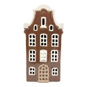 Porte-lampes de Noël chalet Marron Beige 11x8x22 cm