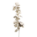 Branche décorative avec fleurs Blanc 113 cm