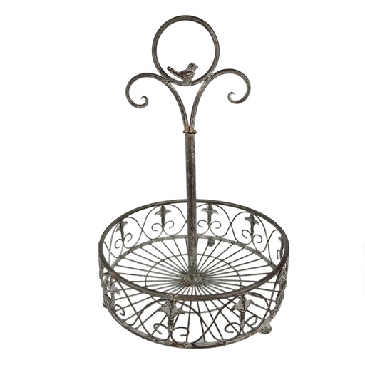 Clayre & Eef Opbergmand Ø 33x49 cm Grijs Groen IJzer