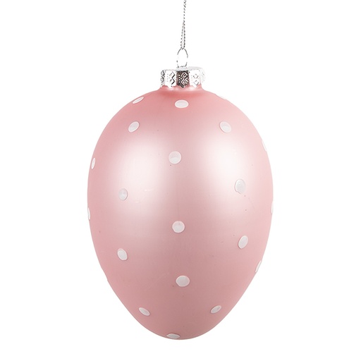 Decoration pendant egg Pink Ø 10x16 cm