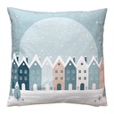 Cuscino imbottito Blu Bianco 45x45x4 cm
