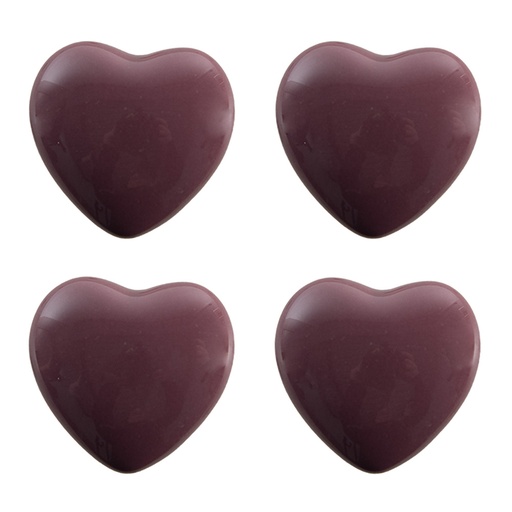 Türknopf 4-er Set Violett Ø 4x3/6 cm