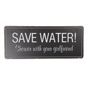 Textschild Schwarz 30x1x13 cm