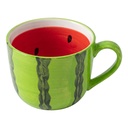 Mug Green Red 11x8x8 cm