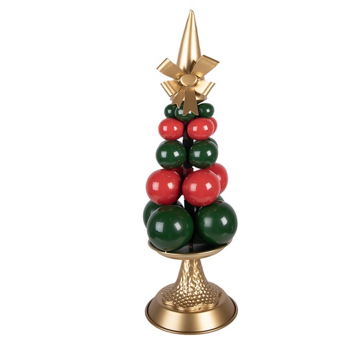 Christmas ornament Green Gold colored Ø 20x56 cm