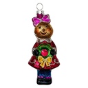Palla di natale Marrone Rosso 10 cm