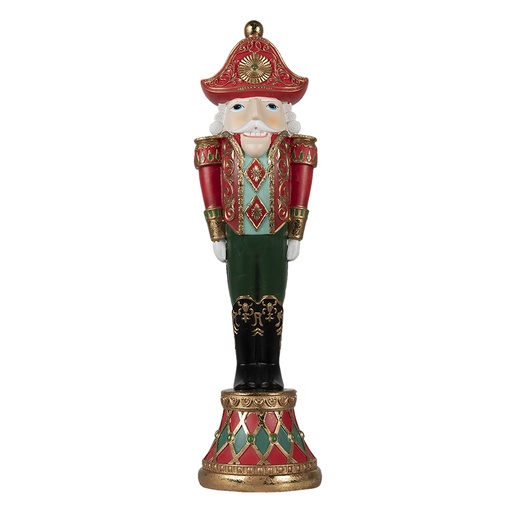 Clayre & Eef Beeld Notenkraker 10x10x36 cm Rood Kunststof