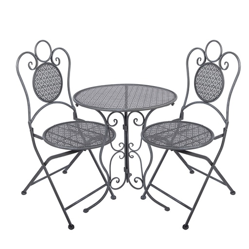 Tafel + 2 stoelen Ø 60x71 / 50x40x93 cm (2)