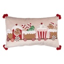 Cushion filled Beige Pink 50x30x4 cm