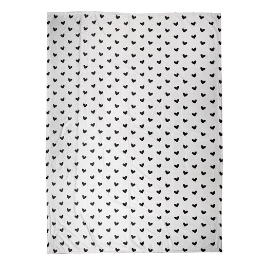 Plaid Blanc Noir 130x170 cm