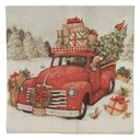 Papierservietten Weiß Rot 33x33 cm (20)