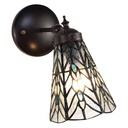 Wall Lamp Tiffany Grey, Blue 17x12x23 cm E14/max 1x40W