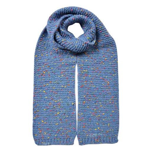Clayre & Eef Wintersjaal Dames 14x146 cm Blauw Synthetisch