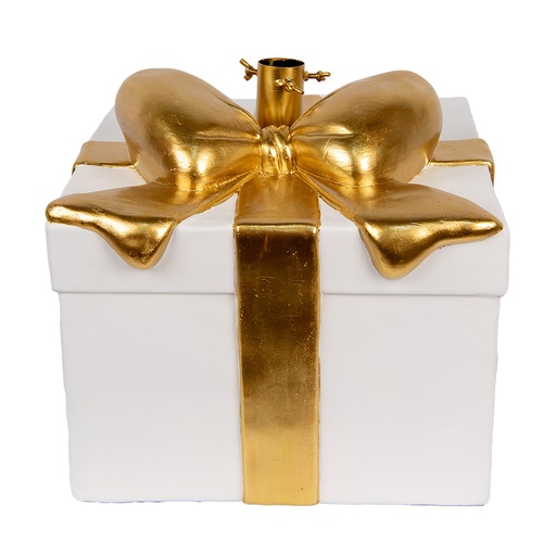 Supporto per l'albero di Natale Bianco Color oro 36x35x33 cm