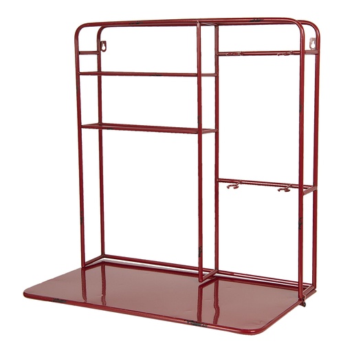 Wall Rack Red 59x33x63 cm
