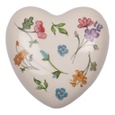 Decorazione Cuore Beige Rosa 11x11x4 cm