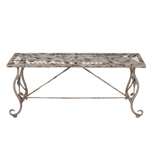Garden Bench White Brown 105x35x44 cm