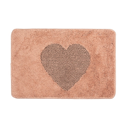 Clayre & Eef Badmat 58x38x1 cm Roze Polyester Hart