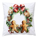 Cuscino imbottito Bianco Marrone 45x45x4 cm