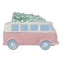 Boule de Noël Rose Vert 11x5x7 cm