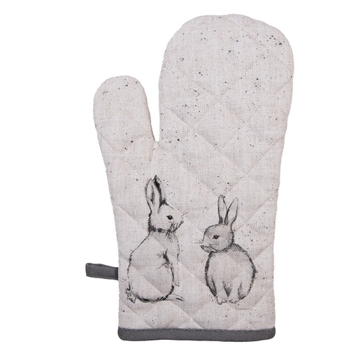 Gant de cuisine Beige Gris 18x30 cm