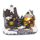 Kerstdecoratie marktkraampje met LED 16x10x12 cm / 2xAAA