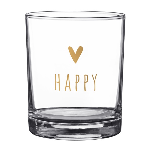 Drinking glass Transparent Brown Ø 7x9 cm / 230 ml