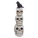 Décoration Tête de mort Blanc Noir 27x20x67 cm