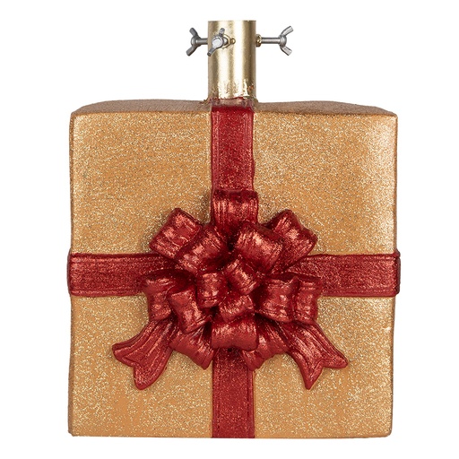 Clayre & Eef Kerstboom Standaard Cadeau 26x25x32 cm Goudkleurig Keramisch materiaal