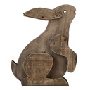 Decoration Statue Rabbit Brown 20x12x26 cm