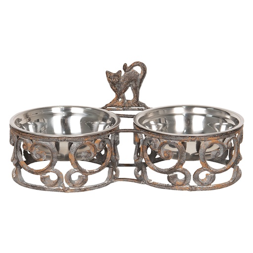 Dieren voerbak 35x16x15 cm / 2x750 ml