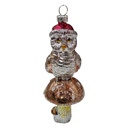 Boule de Noël Couleur argent Marron 10 cm