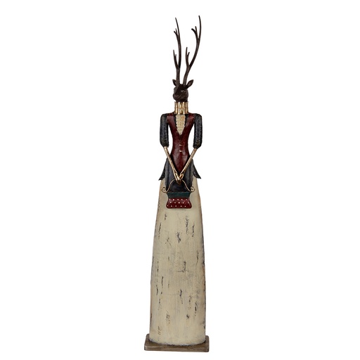 Deko Hirsch Braun Beige 17x10x86 cm