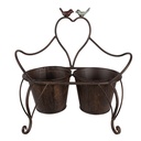 Porta Vaso Marrone 39x18x39 cm