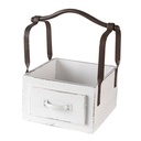 Cesto Portaoggetti Bianco 24x19x28 cm