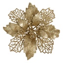 Décoration de Noël Fleur Couleur or Ø 22x5 cm