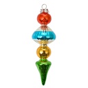 Christmas Bauble Red Multi colored Ø 5x16 cm