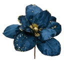 Décoration de Noël Fleur Bleu Couleur or Ø 25x25 cm