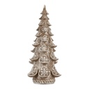 Christmas Decoration Christmas Tree Brown White 12x12x25 cm