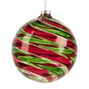 Boule de Noël Rouge Vert Ø 12x12 cm