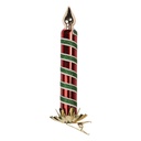 Knijper kerstornament kaars Ø 4x14 cm