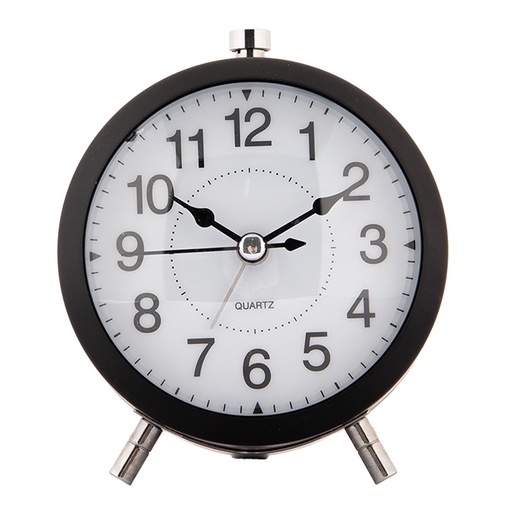 Alarm Clock Analog Black 10x7x12 cm / 1xAA