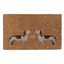 Doormat Inside Brown Beige 75x45x1 cm