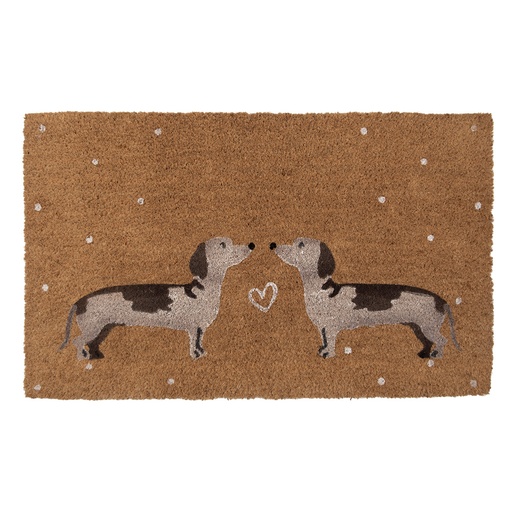 Doormat Inside Brown Beige 75x45x1 cm